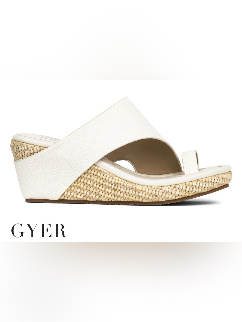 NWOT- Donald Pliner Gyer Wedge Sandals Sz-8, White, Never Worn!
